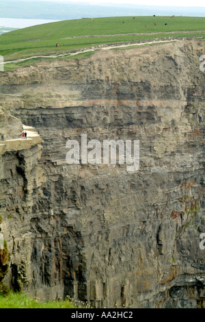 Cliffs of Moher (also known as the the Cliffs of Mohair) in County Clare, west Ireland. Stock Photo