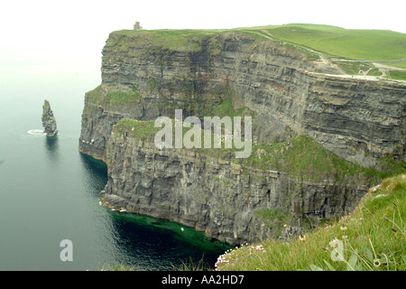 Cliffs of Moher (also known as the the Cliffs of Mohair) in County Clare, west Ireland. Stock Photo