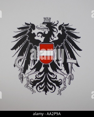 Austrian Federal Eagle / red-white-red Stock Photo