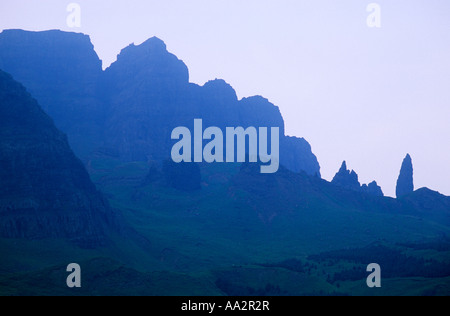 Isle of Skye, Storr Hills, Old Man of Storr, Highland Region, Scotland, UK, Scottish landscape scenery, mountain, hills Stock Photo