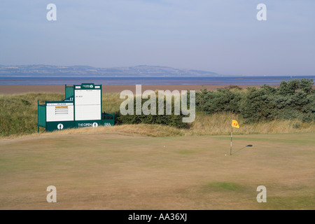 Twelfth hole and green 'Royal Liverpool Golf Club' Hoylake Wirral Merseyside England Stock Photo