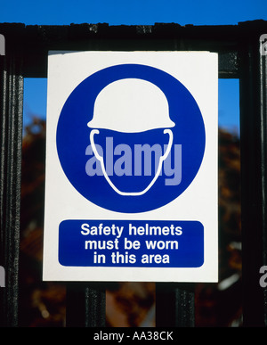 Safety Helmet Sign Stock Photo