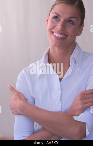 close up of a young businesswoman Stock Photo