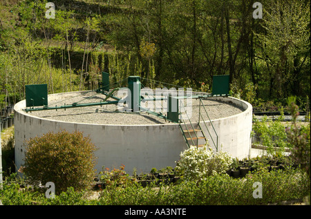 Percolating Filter at Sewage Treatment Works in Portugal Stock Photo