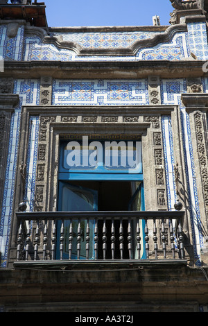 Balcony of Casa de los Azulejos, Avenida Francisco I Madero, Mexico City, Mexico Stock Photo