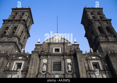 Catedral de Puebla, Puebla Cathedral, near the Zocalo, Puebla, Mexico Stock Photo