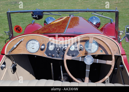 Cockpit of MG TD Stock Photo