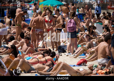 Mondello beach Palermo Sicily Italy Stock Photo