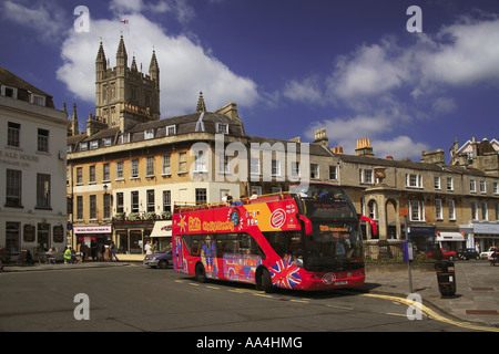 Open top sightseeing bus in Bath North East Somerset England UK Stock Photo