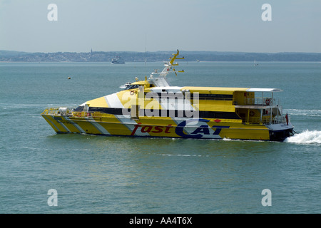 Fastcat Shanklin catamaran of Wightlink company Solent England UK Passenger ferry to Ryde Isle of Wight from Portsmouth Stock Photo