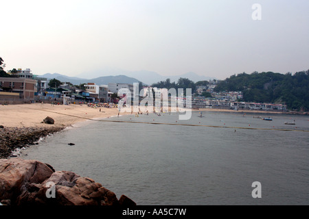 Beach scene on Cheung Chau (Long Island), Hong Kong Stock Photo