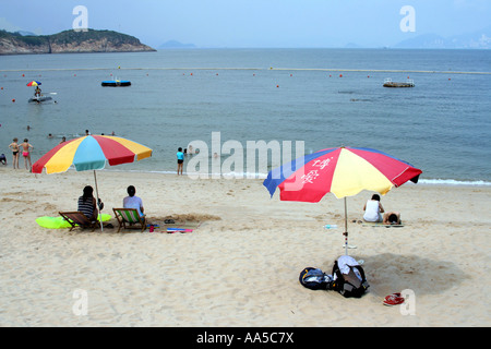 Beach scene on Cheung Chau (Long Island), Hong Kong Stock Photo