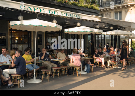 FRANCE PARIS Cafe de Flore in St Germain des Pres Stock Photo