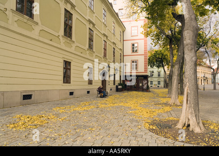 Bratislava, Slovakia.Frantiskanske namestie, main square, in Autumn Stock Photo