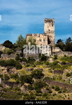 Castle Gutenfels near Kaub Rhineland Germany Europe Stock Photo