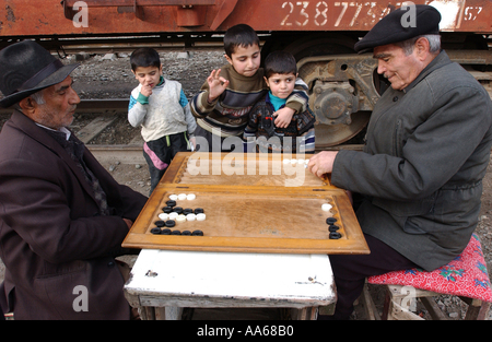 Imishli District Azerbaijan January 12 2003 Refugees and IDP s Internally Displaced People living for the last ten years in Stock Photo