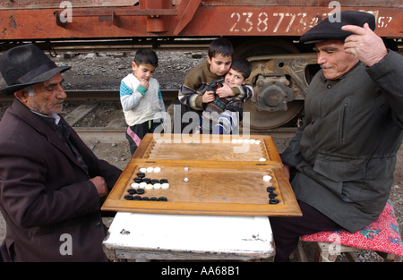 Imishli District Azerbaijan January 12 2003 Refugees and IDP s Internally Displaced People living for the last ten years in Stock Photo