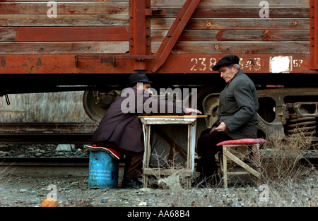 Imishli District Azerbaijan January 12 2003 Refugees and IDP s Internally Displaced People living for the last ten years in Stock Photo