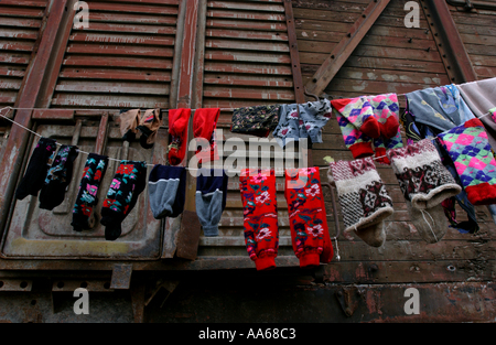 Imishli District Azerbaijan January 12 2003 Refugees and IDP s Internally Displaced People living for the last ten years in Stock Photo