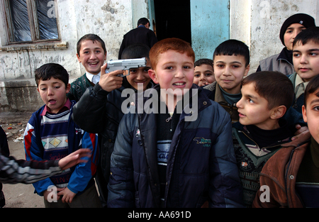 Imishli District Azerbaijan January 12 2003 Refugees and IDP s Internally Displaced People living for the last ten years in Stock Photo