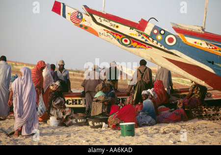 Plage des Pêcheurs - Nouakchott, MAURITANIA Stock Photo