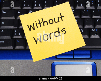 memo note on notebook, without words Stock Photo