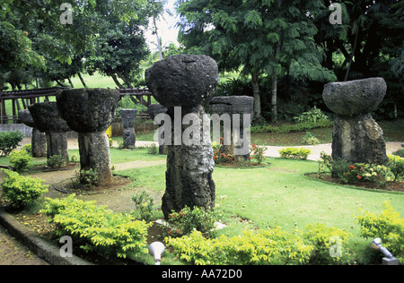 Latte Stone Park Agana Guam Micronesia Stock Photo