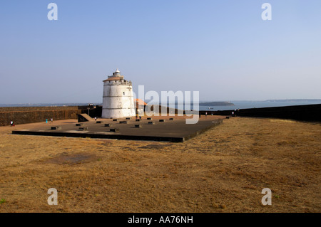 Lighthouse Upper Fort Aguada Goa India Stock Photo