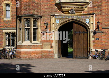 Selwyn College Entrance, Cambridge, England. Stock Photo