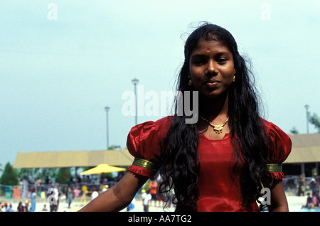 Portrait of beautiful traditional Indian girl posing on white background  Stock Photo - Alamy