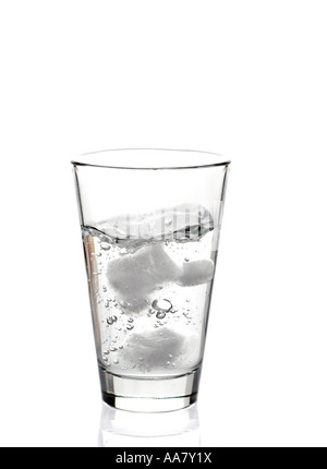 Glass of water with ice cubes Stock Photo