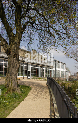 Pavilion gardens and conservatory in Buxton UK Stock Photo