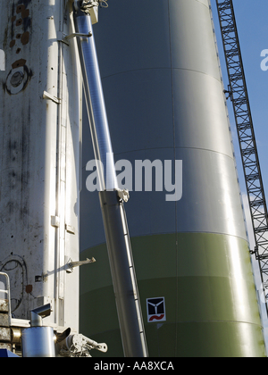 windpark Parndorf, Austria, construction of a wind mill Stock Photo