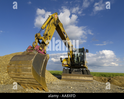 windpark Parndorf, Austria, construction of a wind mill Stock Photo