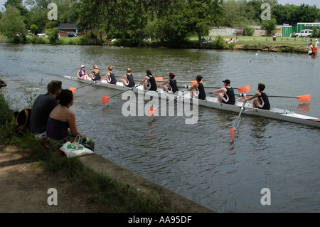 Oxford University eights week on the Thames at Oxford Stock Photo