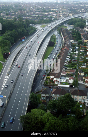 THE M32 MOTORWAY VIEWED FROM THE AIR AS IT CUTS