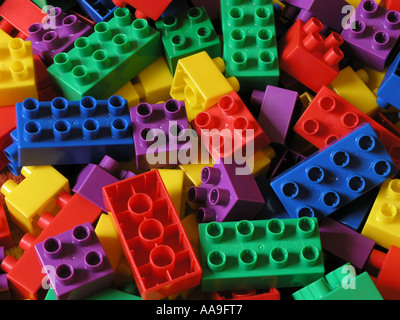 Childs building bricks. Stock Photo