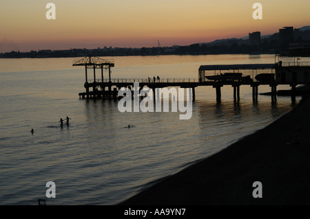 People swimming at the beach of Sukhumi, capital of Abkhazia Stock Photo -  Alamy