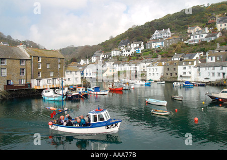 Pleasure boat trip, Harbour, Polperro, Cornwall, England, UK, Europe Stock Photo