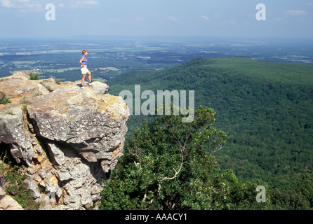 Scenic Highway 7 at Petit Jean State Park in Arkansas AR Stock Photo