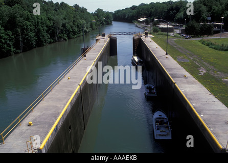 Seneca Falls New York locks for small boats on the Erie Canal