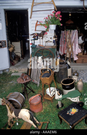 Antique shop at Bar Harbor Maine ME Stock Photo
