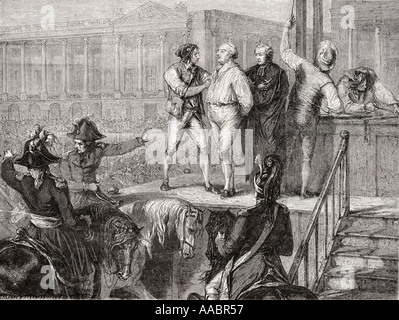 Execution of Louis XVI, 21 January 1793.  Louis XVI, 1754 - 1793. King of France Stock Photo