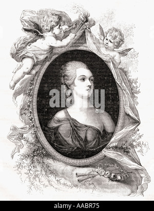Madame Du Barry. Jeanne Bécu, Comtesse Du Barry, 1743 -1793. Mistress of Louis XV. Stock Photo
