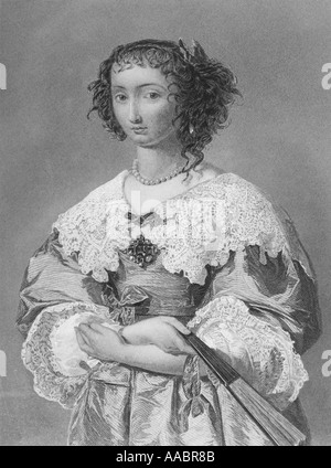 Henrietta Maria of France,  1609 - 1669.  Queen consort of England, Scotland, and Ireland as the wife of King Charles I. Stock Photo