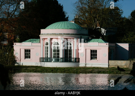 The pavillion on the river Thames Old Isleworth near Syon Park West London Stock Photo