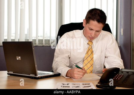 Young businessman in the office Stock Photo