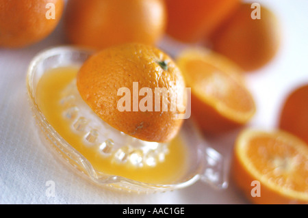 Fresh-pressed orange juice Stock Photo