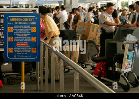 Queues at Manila International Airport Philippines Stock Photo