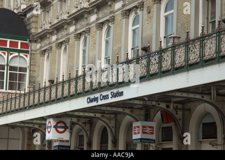 Charing Cross Railway Station in the Strand London UK Stock Photo